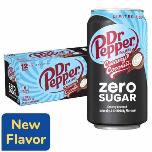 Dr Pepper Creamy Coconut Zero Sugar Soda - Lite Ready